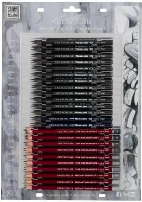CRETACOLOR PAD DISPLAY MONOLİTH &amp; FİNE ART GRAPHİTE (7X6 MONOLİTH &amp; 10X3 CLEOS FİNE ART GRAPHİTE)