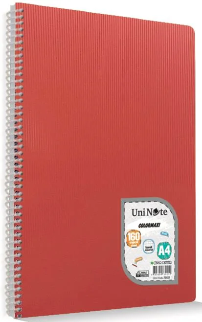 ÇINAR DEFTER 17x24 COLORMAXI SPİRALLİ PP KAPAK 120 YP. ÇİZGİLİ 73113