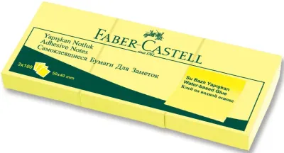 FABER YAPIŞKAN NOTLUK 50X40MM 3LÜ SARI 5089565301000