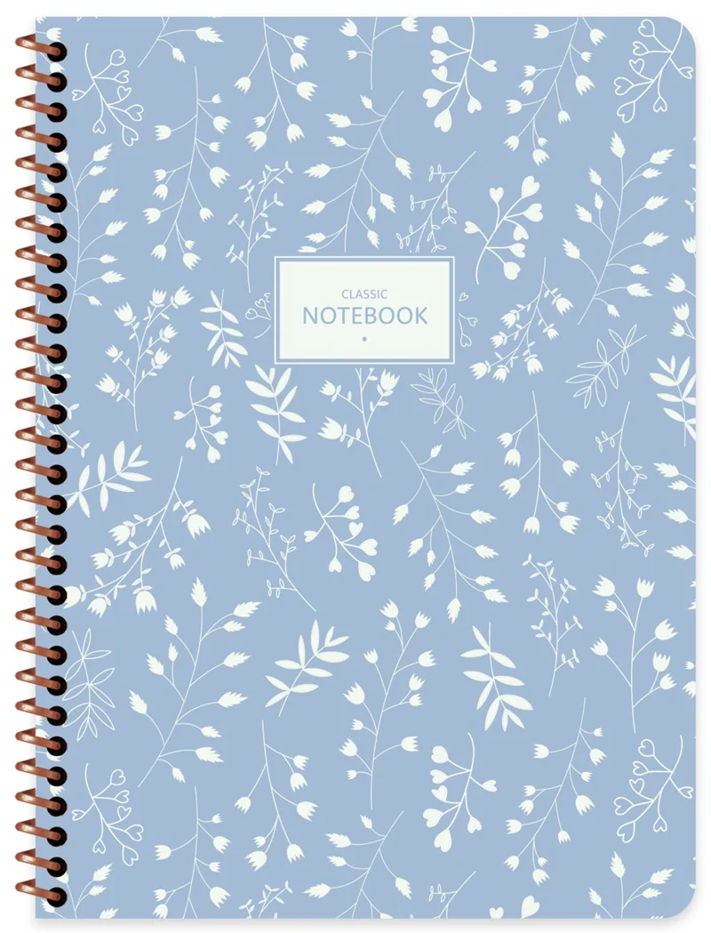 KESKİN DEFTER PASTEL FLORA 16,5x22,5 KARTON KAPAK SPİRALLİ 80 YP. DÜZ 384940