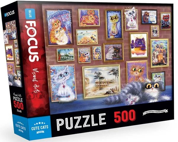 BLUE FOCUS PUZZLE 500 PARÇA CUTE CATS (SEVİMLİ KEDİLER) BF335