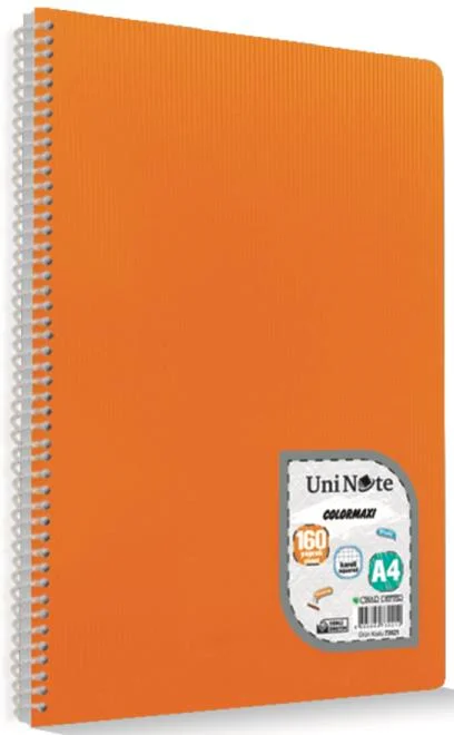 ÇINAR DEFTER A4 COLORMAXI SPİRALLİ PP KAPAK 160 YP. ÇİZGİLİ 73020