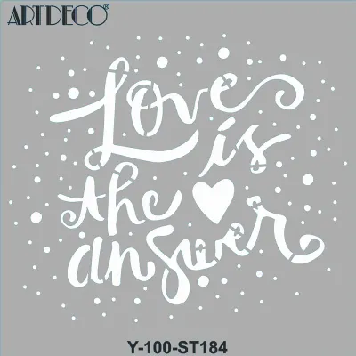 ARTDECO STENCIL 30x30 CM CEVAP AŞK Y-100-ST184