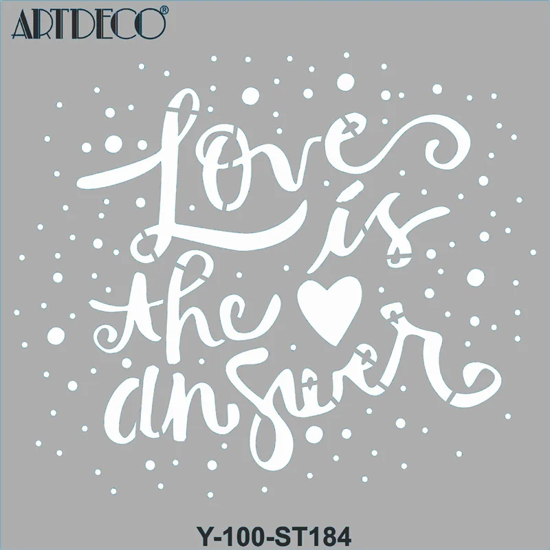 ARTDECO STENCIL 30x30 CM CEVAP AŞK Y-100-ST184