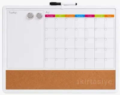 5K OFİSALL PLANLAMA TAHTASI MANYETİK 3 Ü BİR ARADA 43x58.5 CM OFS001