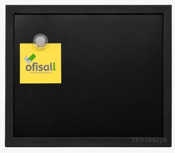 5K OFİSALL PLANLAMA TAHTASI PARLAK SİYAH AHŞAP ÇERVEVE 60x90 CM OFS047-6090