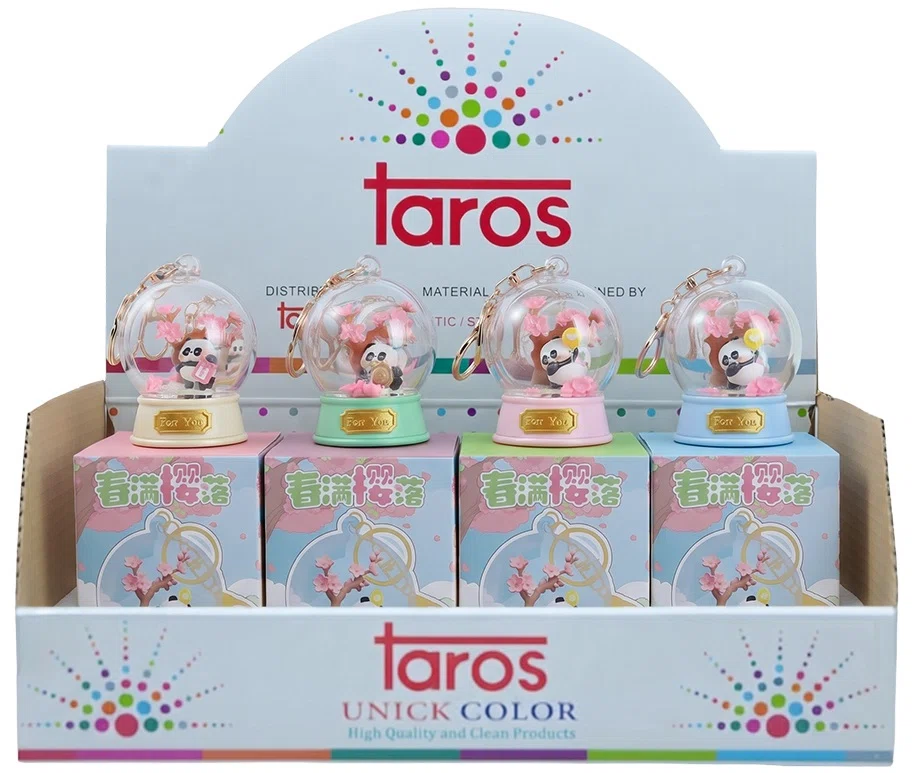 TAROS KAR KÜRESİ + ANAHTARLIK SEVİMLİ PANDA SÜRPRİZ BOX 10171