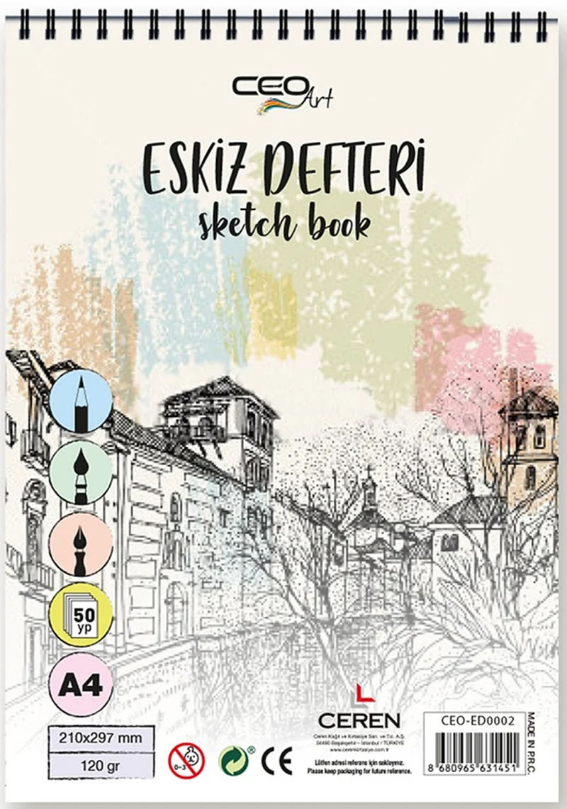 CEO ART ESKİZ DEFTER A4 120GR 50 YP. ED0002