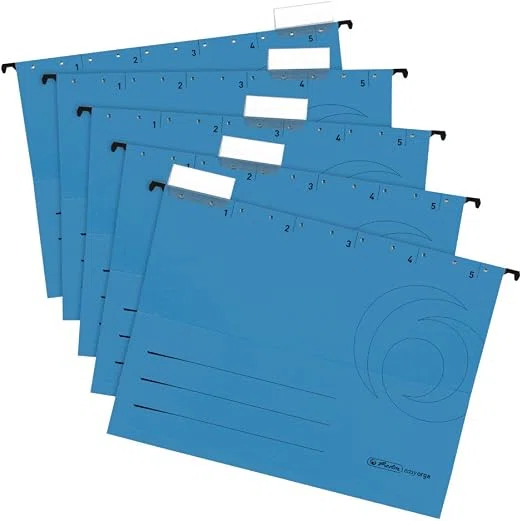 HERLITZ ASKILI DOSYA 5874763 TELSİZ MAVİ 5 Lİ