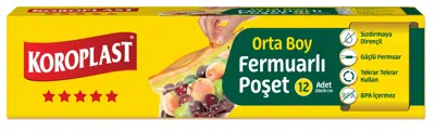 KOROPLAST FERMUARLI ÇANTA 20x18 CM ORTA BOY 12 Lİ ST01000015