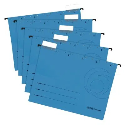 HERLITZ ASKILI DOSYA 5874961 TELLİ MAVİ 5 Lİ