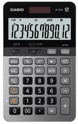 CASIO HESAP MAKİNESİ MASAÜSTÜ JS-20D-W-DP 12 HANE