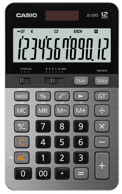 CASIO HESAP MAKİNESİ MASAÜSTÜ JS-20D-W-DP 12 HANE