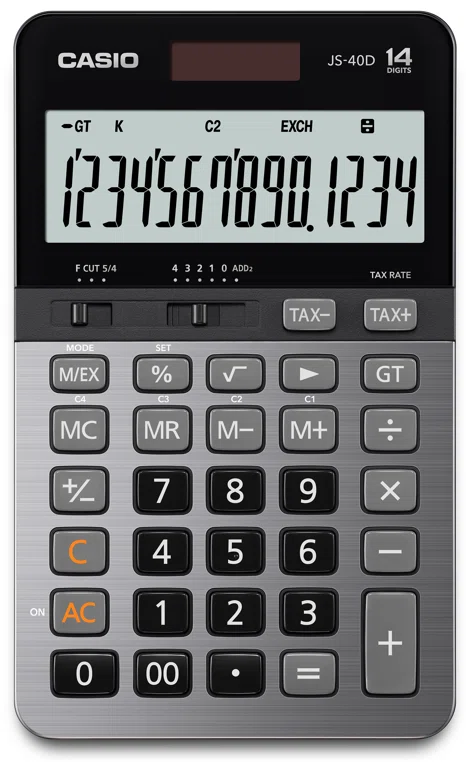 CASIO HESAP MAKİNESİ MASAÜSTÜ JS-40D-W-DP12 HANE