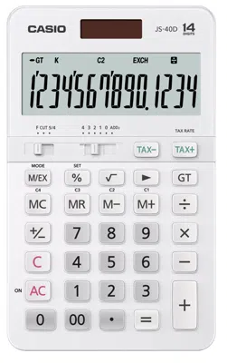 CASIO HESAP MAKİNESİ MASAÜSTÜ JS-40D-WE-W-DP12 HANE