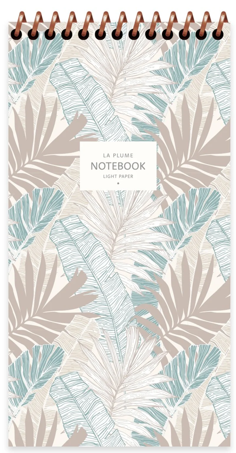 KESKİN DEFTER LA PLUME LEAVES 10x19 KARTON KAPAK SPİRALLİ 80 YP. ÇİZGİLİ 385260