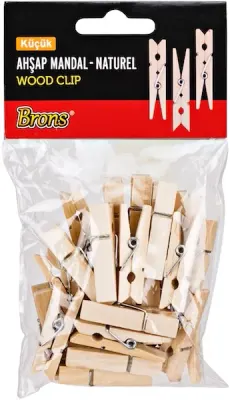 BRONS AHŞAP MANDAL NATÜREL KÜÇÜK BR-906