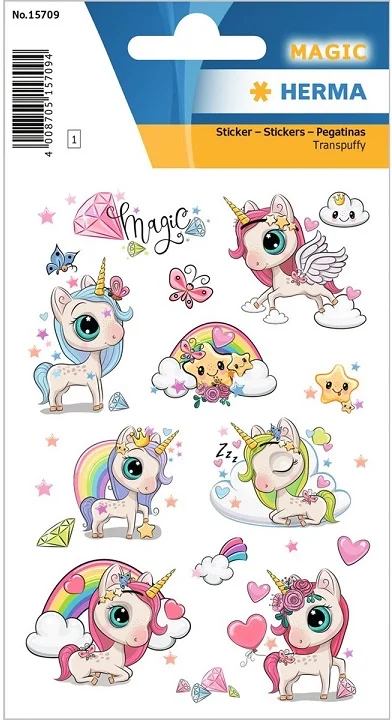 HERMA ETİKET MAGIC UNICORN PUFFY 15709