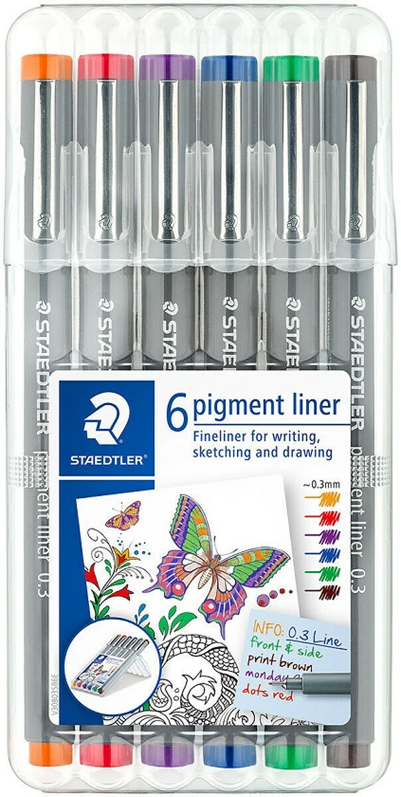 STAEDTLER PIGMENT LINER 0.3 SET KARIŞIK RENK 6 LI 30803-SSB6