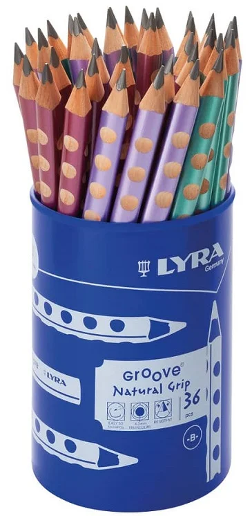 LYRA KURŞUN KALEM GROOVE B METALİK KAPLAMALI (PEMBE-MOR-TURKUAZ) 36 LI POT L1875363
