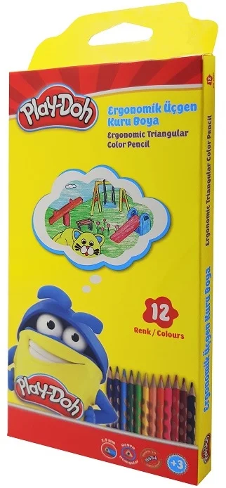 PLAY-DOH KURU BOYA 12 RENK OLUKLU PLAY-KU026