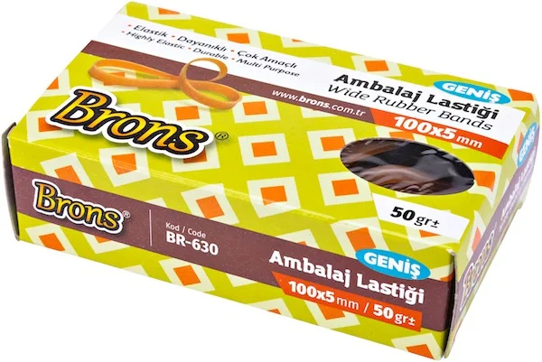 BRONS AMBALAJ LASTİĞİ   50g GENİŞ 5X10 BR-630