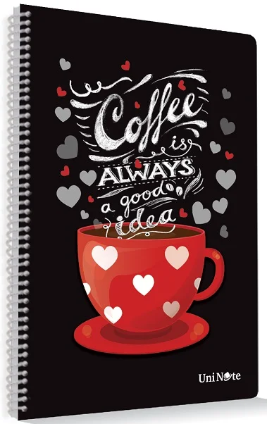ÇINAR DEFTER A4 COFFEE SPİRALLİ PP KAPAK 72 YP. KARELİ 72608