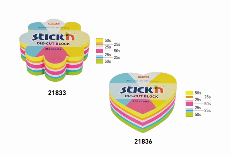 GIPTA YAPIŞKANLI NOT KAĞIDI 64x67 NEON ÇİÇEK KESİMLİ KÜP 250 YP. 2183300