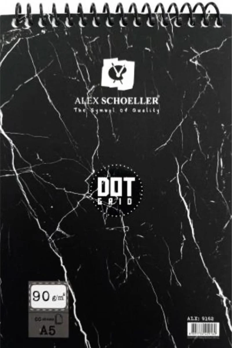ALEX ÇİZİM DEFTERİ 90GR A5 60 LI DOT GRID ALX-9162