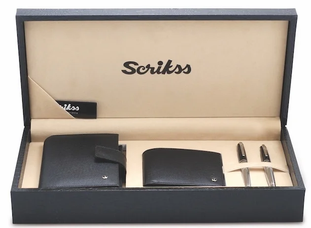 SCRIKSS HEDİYELİK SET SDR 212-1 477 DOLMA KALEM + TÜKENMEZ KALEM + CEP AJANDASI + CÜZDAN