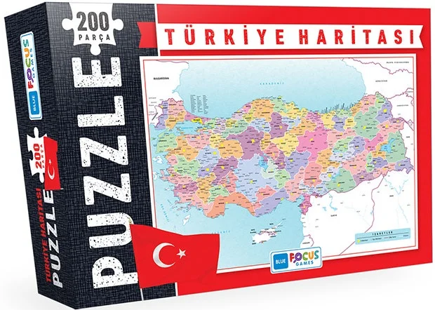 BLUE FOCUS PUZZLE 200 PARÇA TÜRKİYE HARİTASI BF049