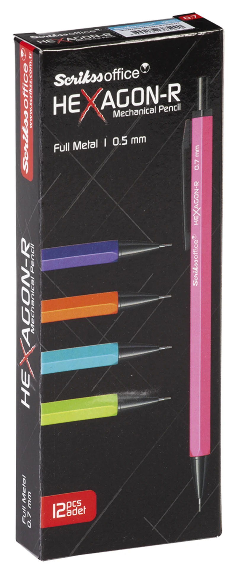 SCRIKSS OFFICE VERSATİL KALEM HEXAGON-R 0.5 MOR 12 Lİ KUTU