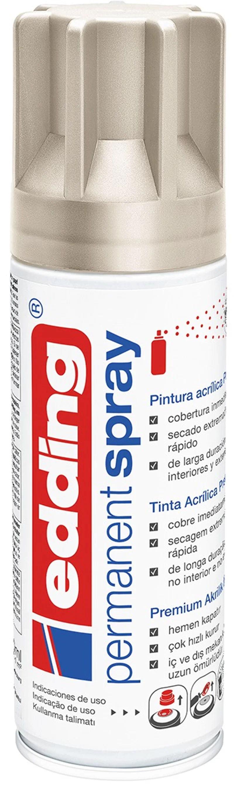 EDDING PERMANENT AKRİLİK SPREY BOYA E-5200 CHAMPAGNE GOLD 940
