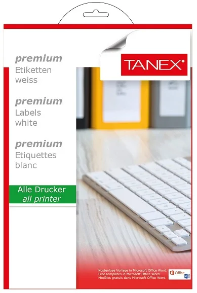 TANEX LASER ETİKET TW-2024 64 X 34 MM ( 24 )  25 Lİ