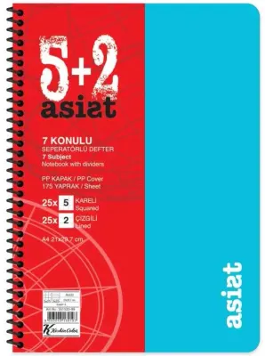 KESKİN DEFTER ASİST A4 PP KAPAK AYRAÇLI 5+2 175 YP. 351533