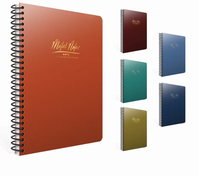GIPTA DEFTER METAL NOTES A4 SPİRALLİ PP KAPAK 60 YP. ÇİZGİLİ 6131