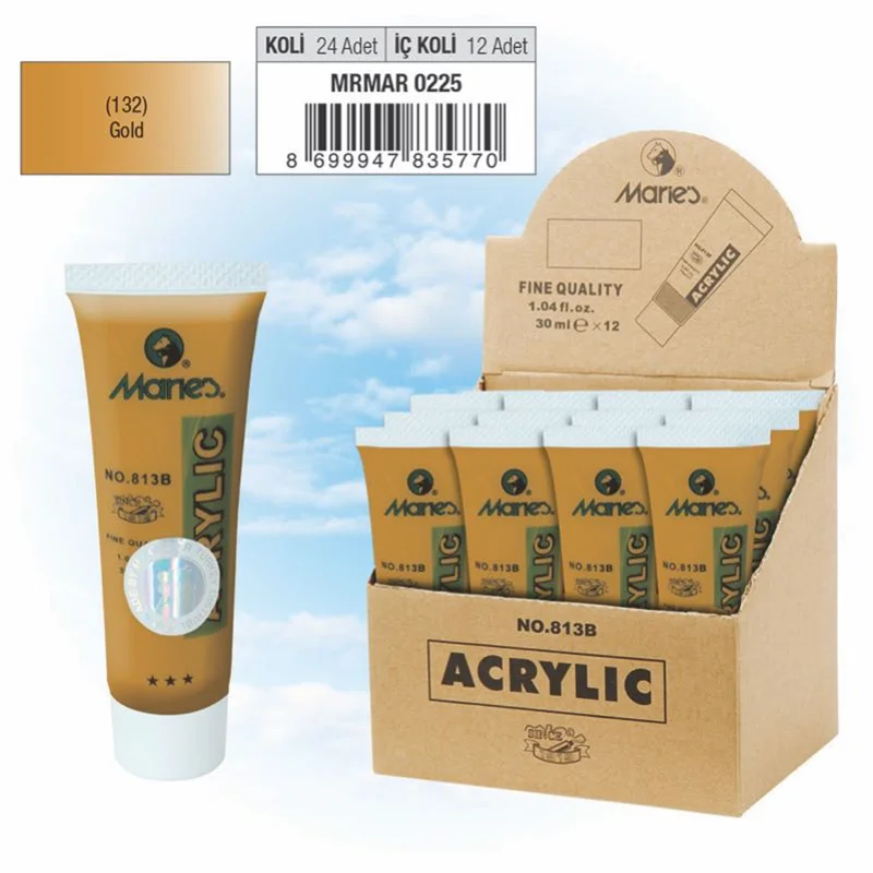 MARIES AKRİLİK BOYA SETİ 30 ML 813B-132 12 Lİ