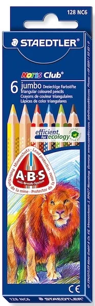 STAEDTLER KURU BOYA NORIS CLUP ÜÇGEN JUMBO  6 LI 128 NC6