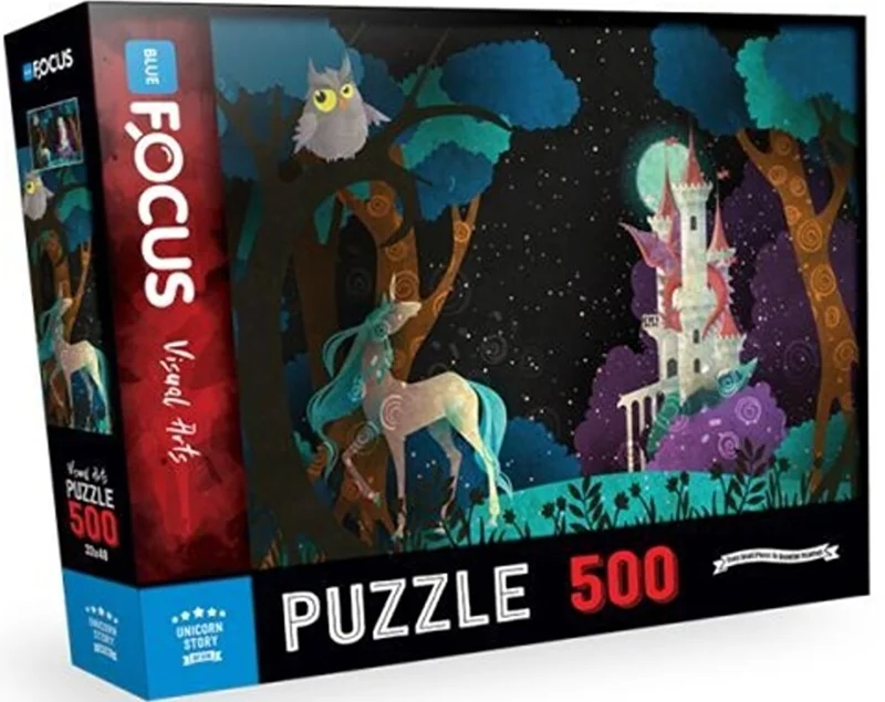 BLUE FOCUS PUZZLE 500 PARÇA UNICORN STORY ( TEK BOYNUZLU AT ) BF336