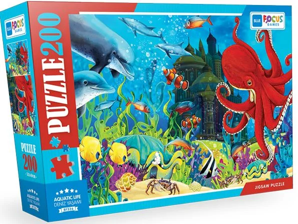 BLUE FOCUS PUZZLE 200 PARÇA AQUATIC LIFE (DENIZ YAŞAMI) BF326