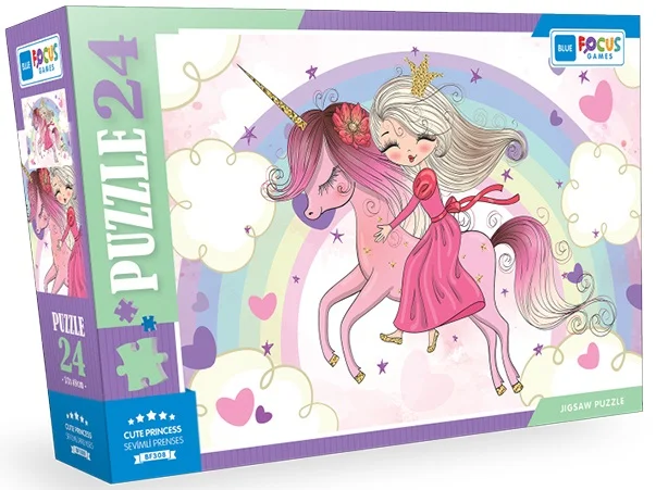 BLUE FOCUS PUZZLE 24 PARÇA CUTE PRINCESS (SEVİMLİ PRENSES) BF308