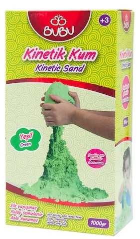 BU-BU KİNETİK KUM 1000 GR. YEŞİL BUBU-KU0009