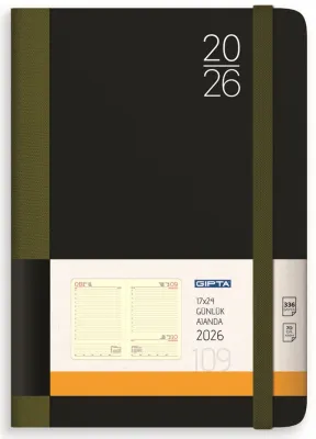 GIPTA AJANDA TWIST 17x24 GÜNLÜK TERMO DERİ SERT KAPAK 109-TWK