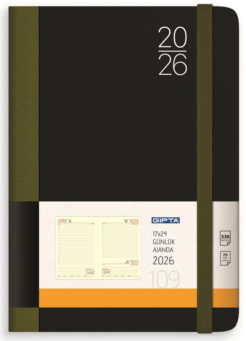 GIPTA AJANDA TWIST 17x24 GÜNLÜK TERMO DERİ SERT KAPAK 109-TWK