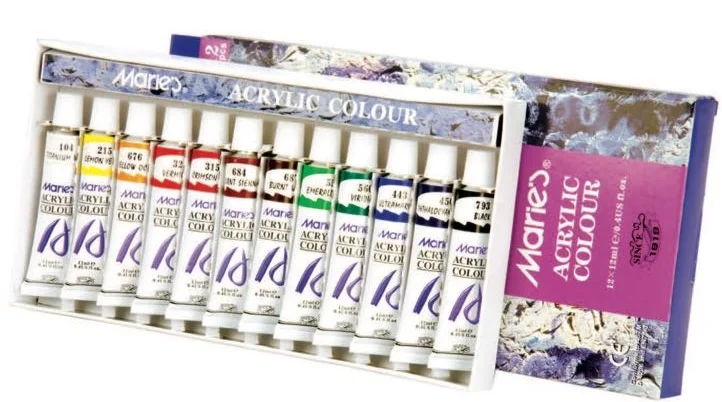 MARIES AKRİLİK BOYA SETİ 12 ML 12 Lİ 812C
