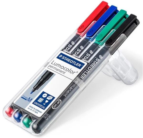 STAEDTLER PERMANENT MARKÖR LUMOCOLOR KARIŞIK RENK M 4 LÜ 317 WP4