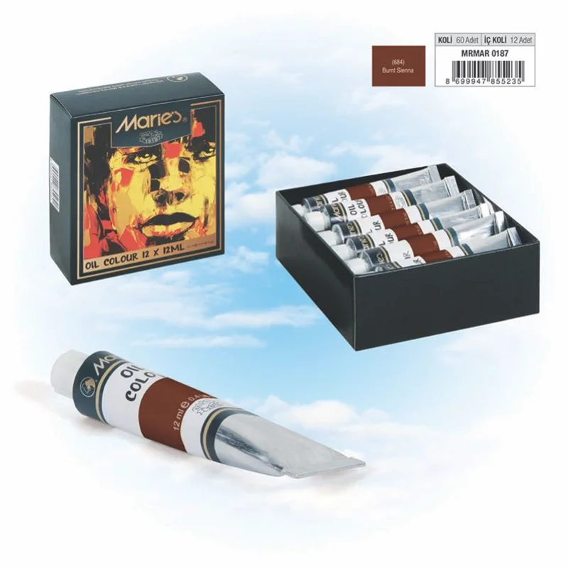 MARIES YAĞLI BOYA 12 ML 684 BURNT SIENNA