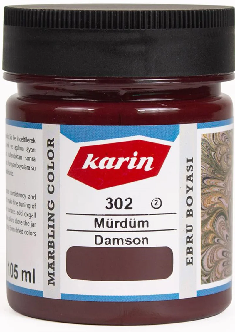 KARİN EBRU BOYASI 105 ML 302 MÜRDÜM 61302105