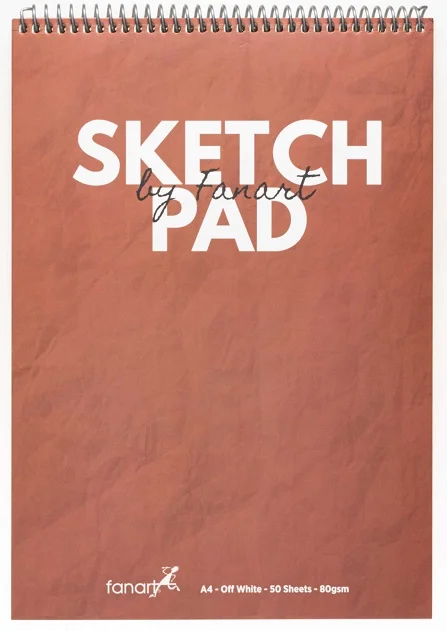 FANART ACADEMY ÇİZİM PAD SKETCH PAD SPİRALLİ A5 80 GR 50 YP BORDO F-8682.A5