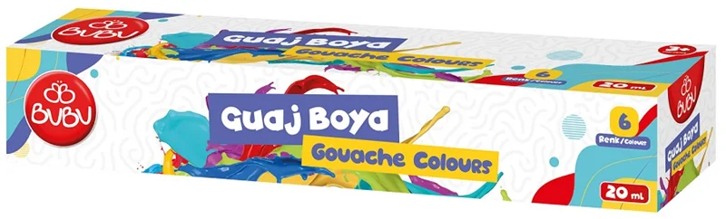 BU-BU GUAJ BOYA 6 RENK BİRLEŞİK POT 20ML. BUBU-GUA002